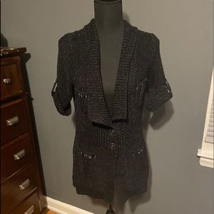 Cardigan with Shirt Sleeves